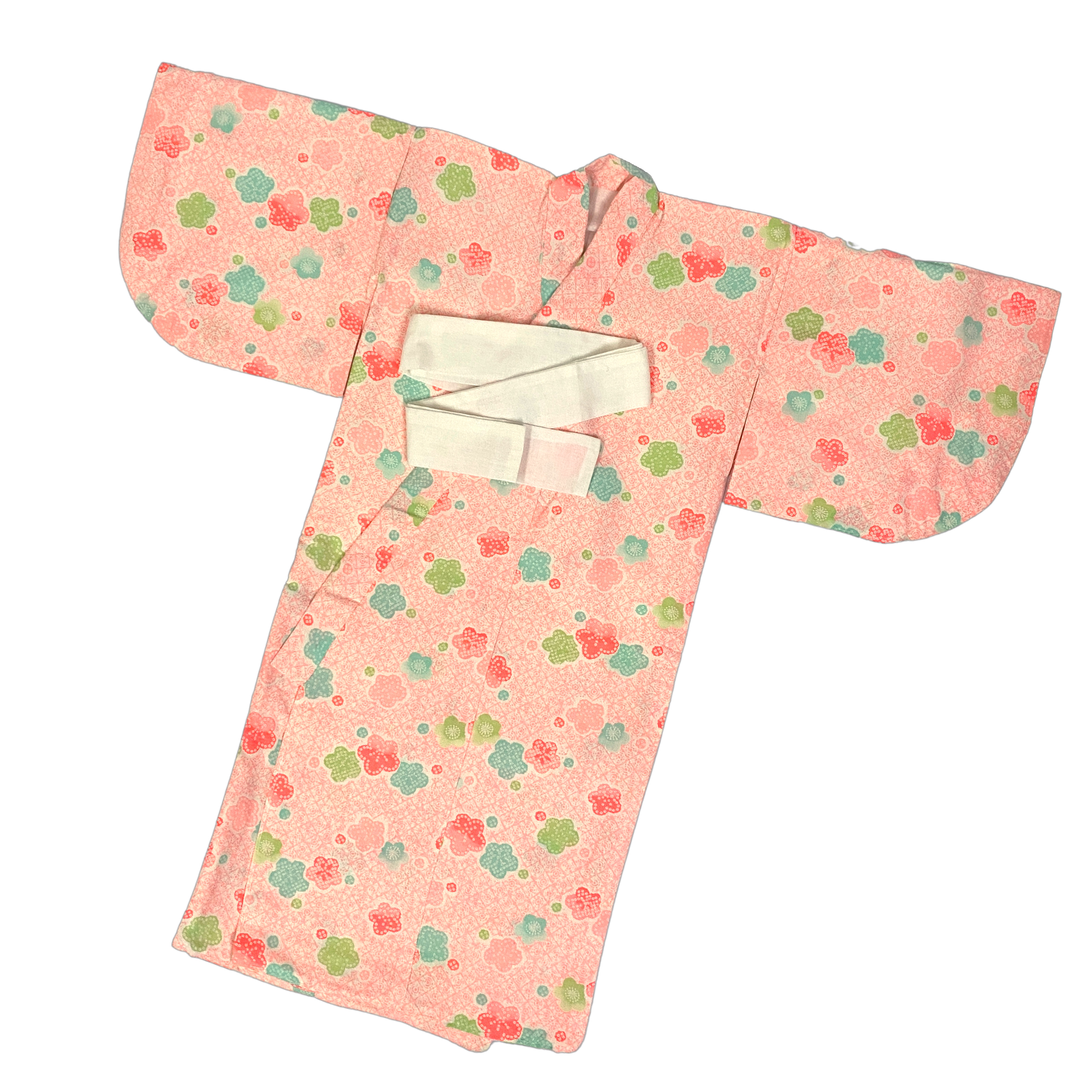 Vintage Kimono Kinder Set rosa Ume