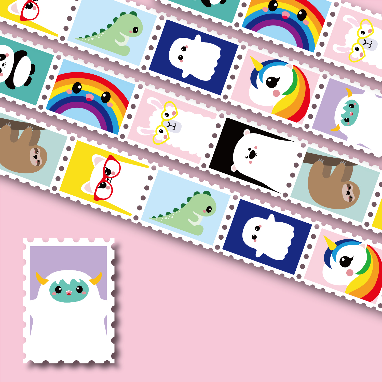 Washi Tape Briefmarken