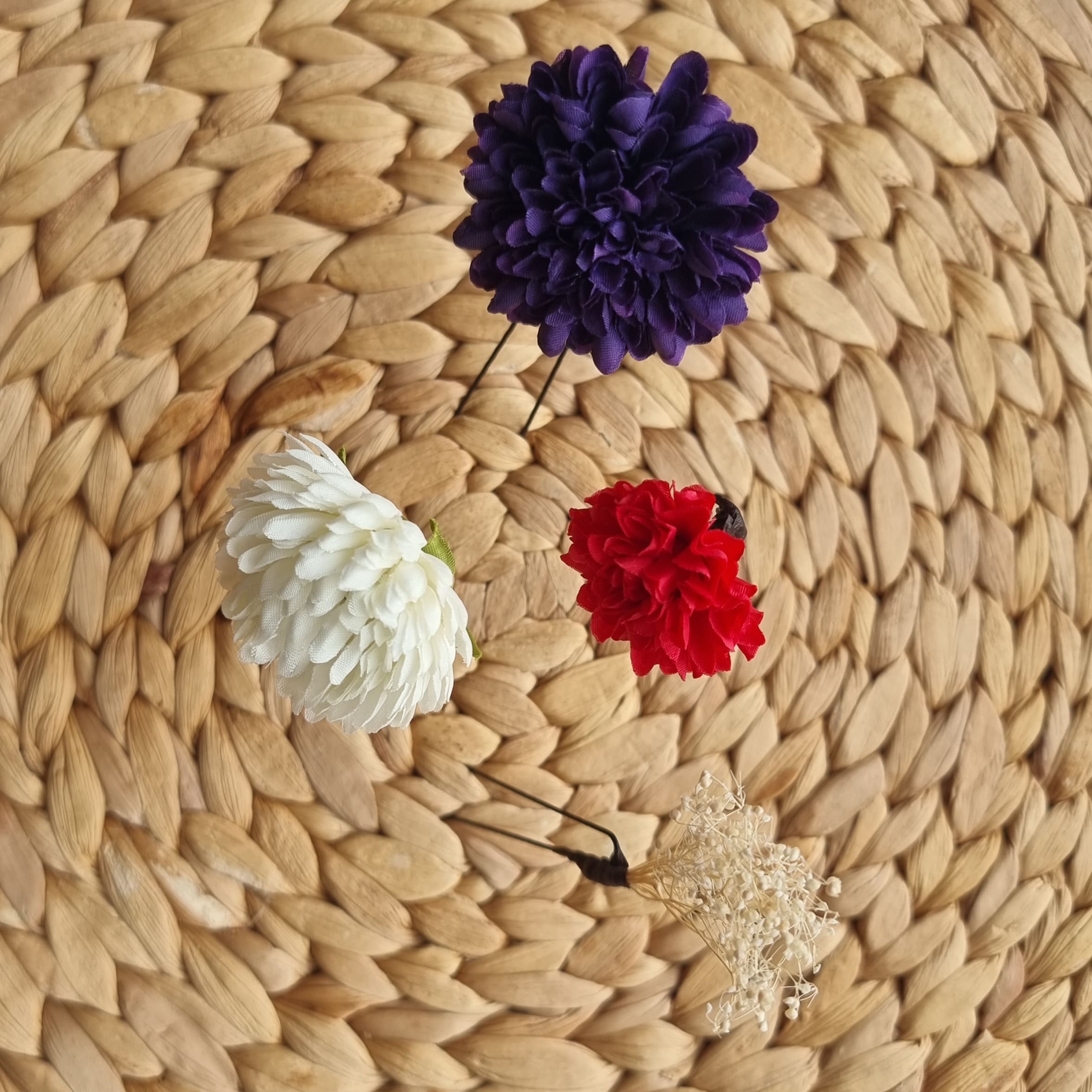 japanisches Haarnadel Set aus 4 verschiedenen Haarnadeln
