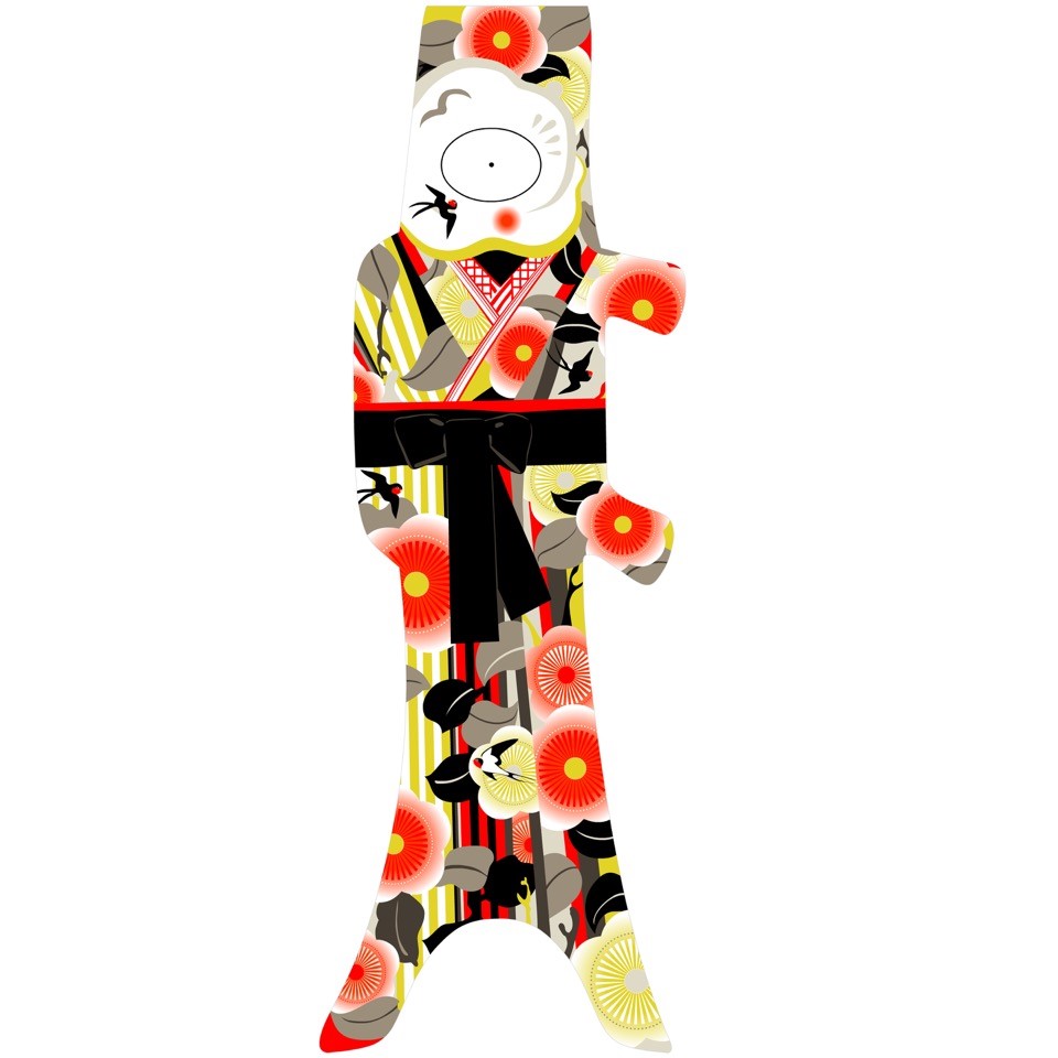 Koinobori Kimono Grösse M Bio Baumwolle 