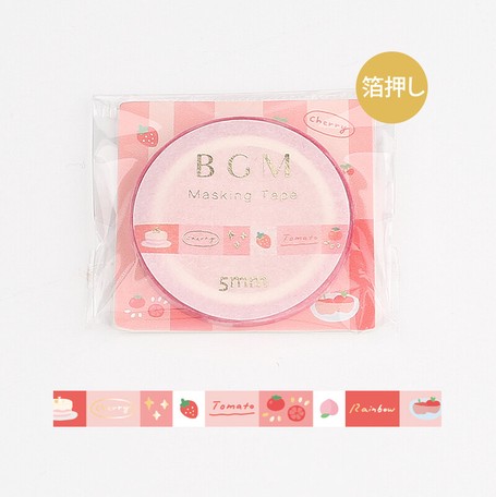 BGM Washi Tape in rot mit Essen