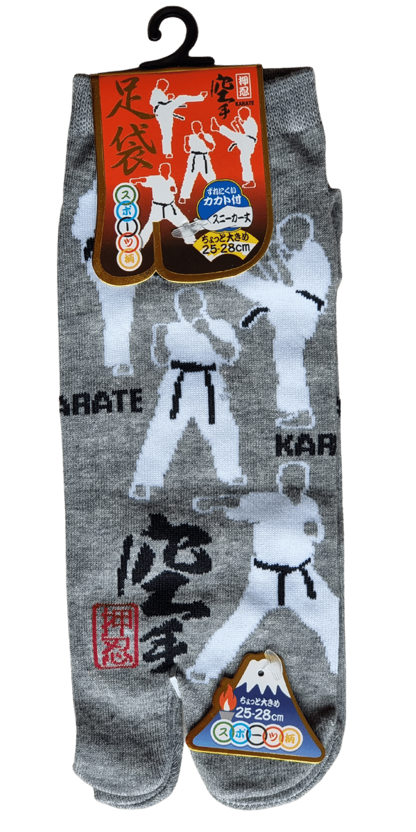 Tabi Socken Zehensocken Karate grau
