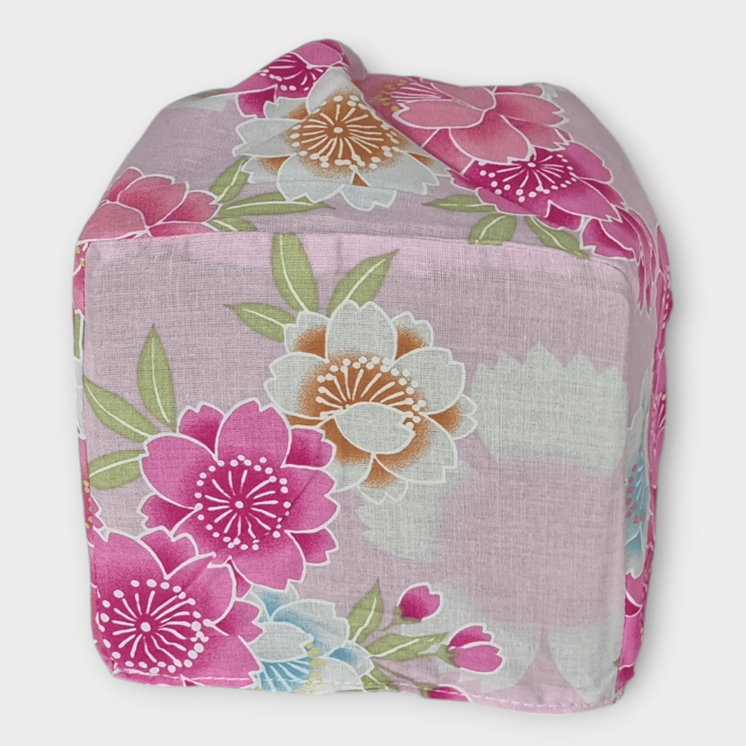 Kinchaku Beutel Wendetasche hellblau-rosa