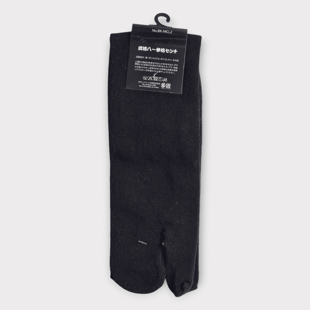 japanische Tabi Socken lang Zehensocken schwarz