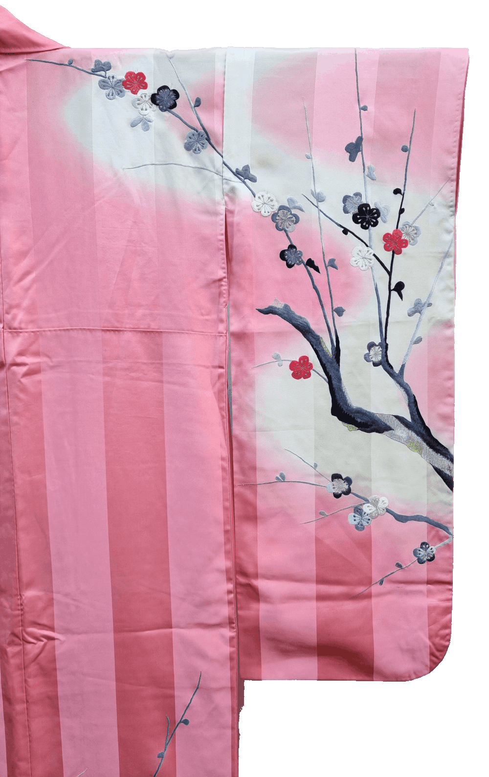 Ärmel Vintage Furisode Kimono Damen rosa ume