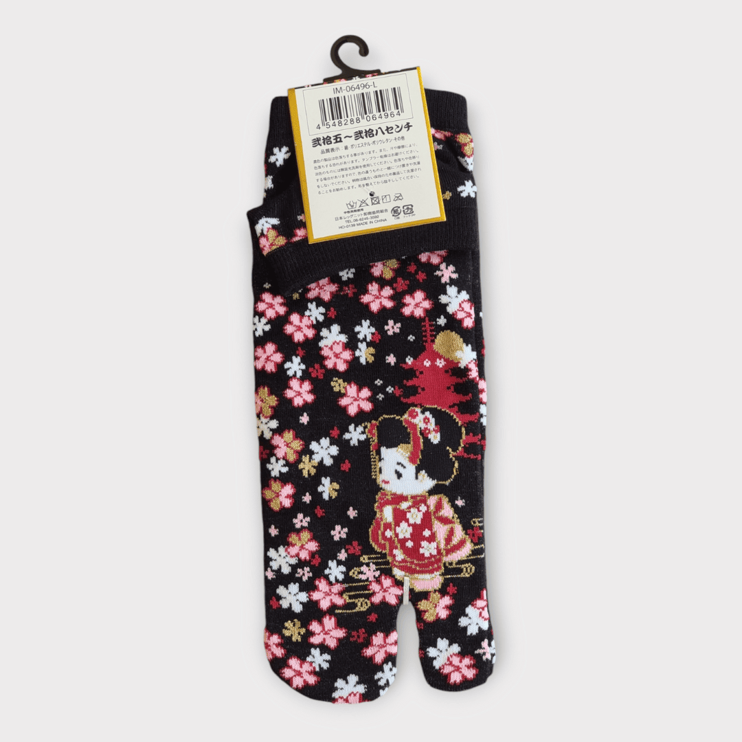 Kurze Tabi Socken Zehensocken Sakura Geisha 39-43