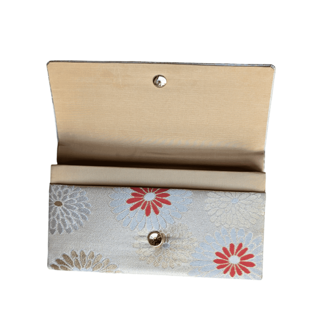 japanische Vintage Handtasche Clutch Chrysanthemen