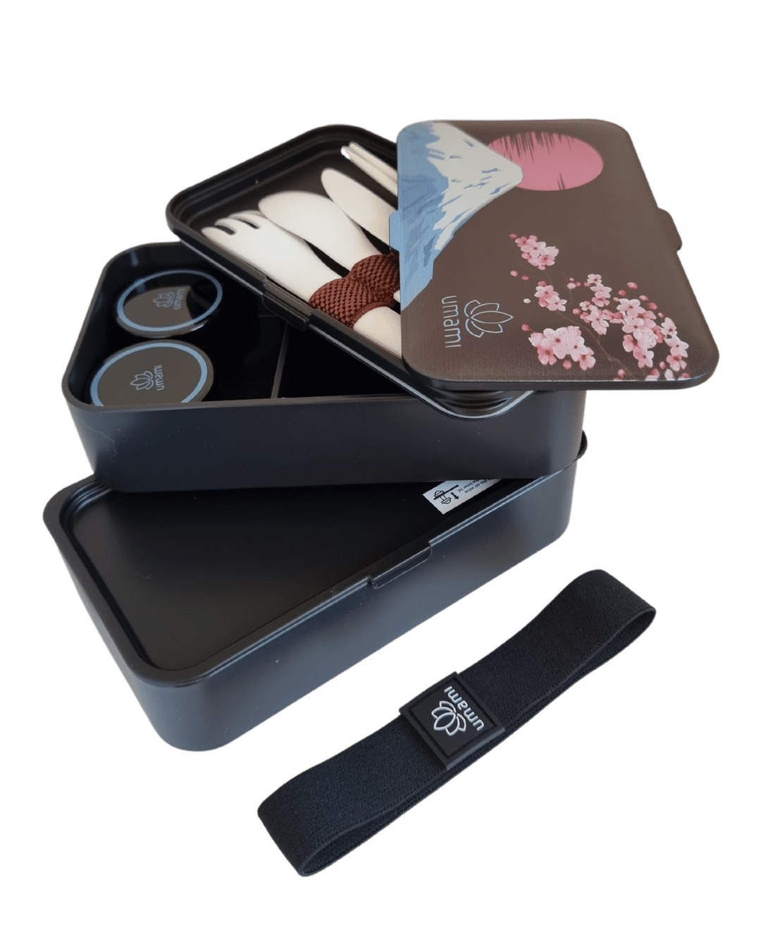 Bento Box inkl. Besteck  "Fuji-san und Sakura"