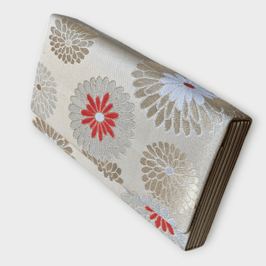 japanische Vintage Handtasche Clutch Chrysanthemen