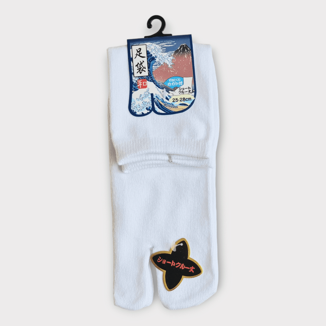 japanische Tabi Socken lang Zehensocken weiß