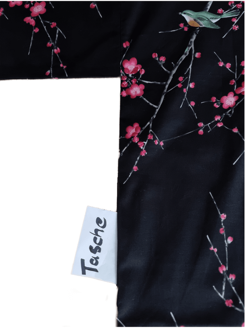 Haori / Hanten Damen Pflaumenblüte schwarz