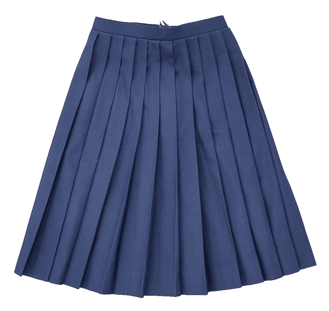Faltenrock einer blauen japanischen Matrosen Schuluniform für Mädchen