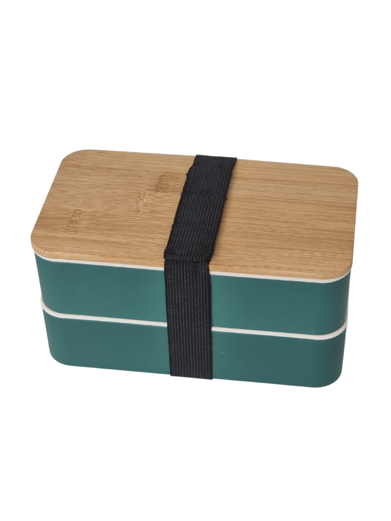 Bento Box in Grün mit Besteck