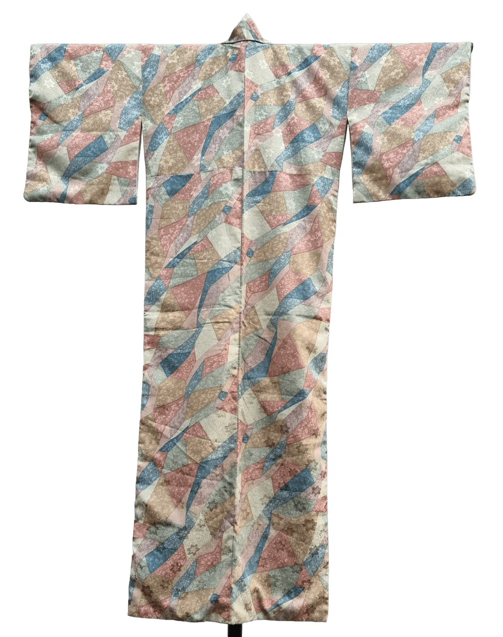 Vintage Komon Kimono Damen geometrische Formen x Blüten