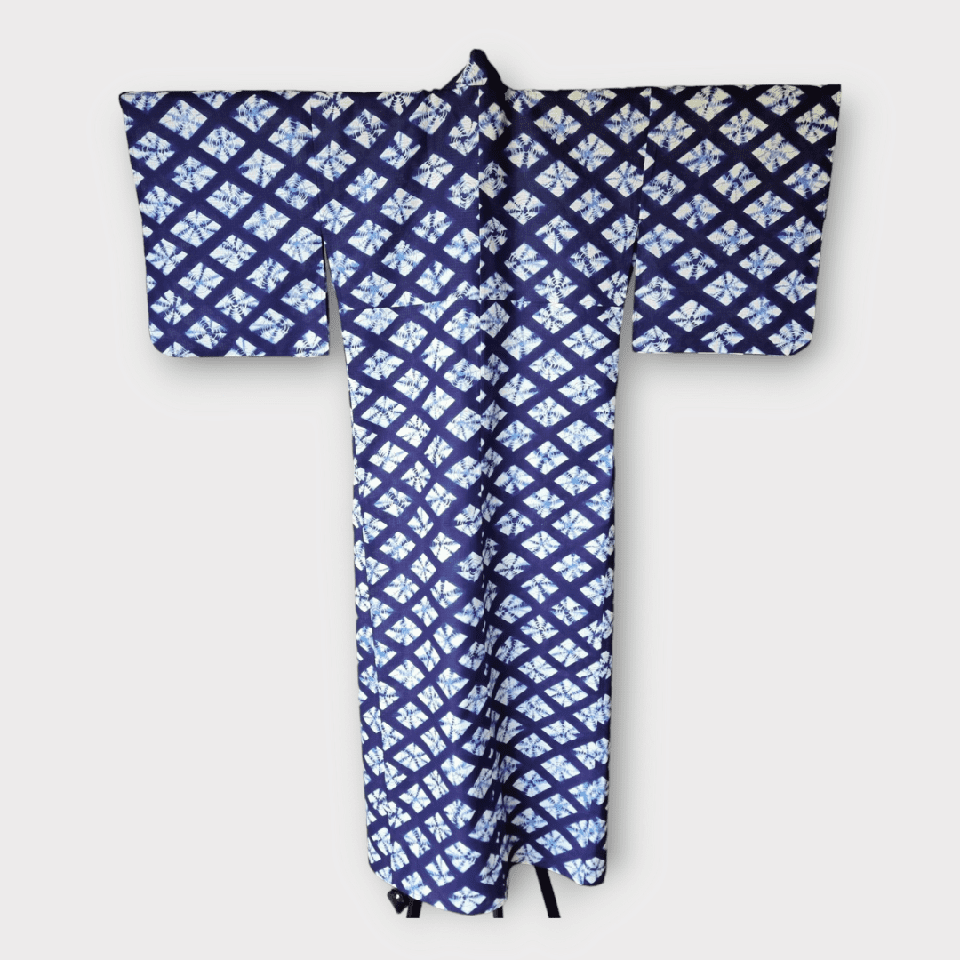 Yukata Damen Blau Batik