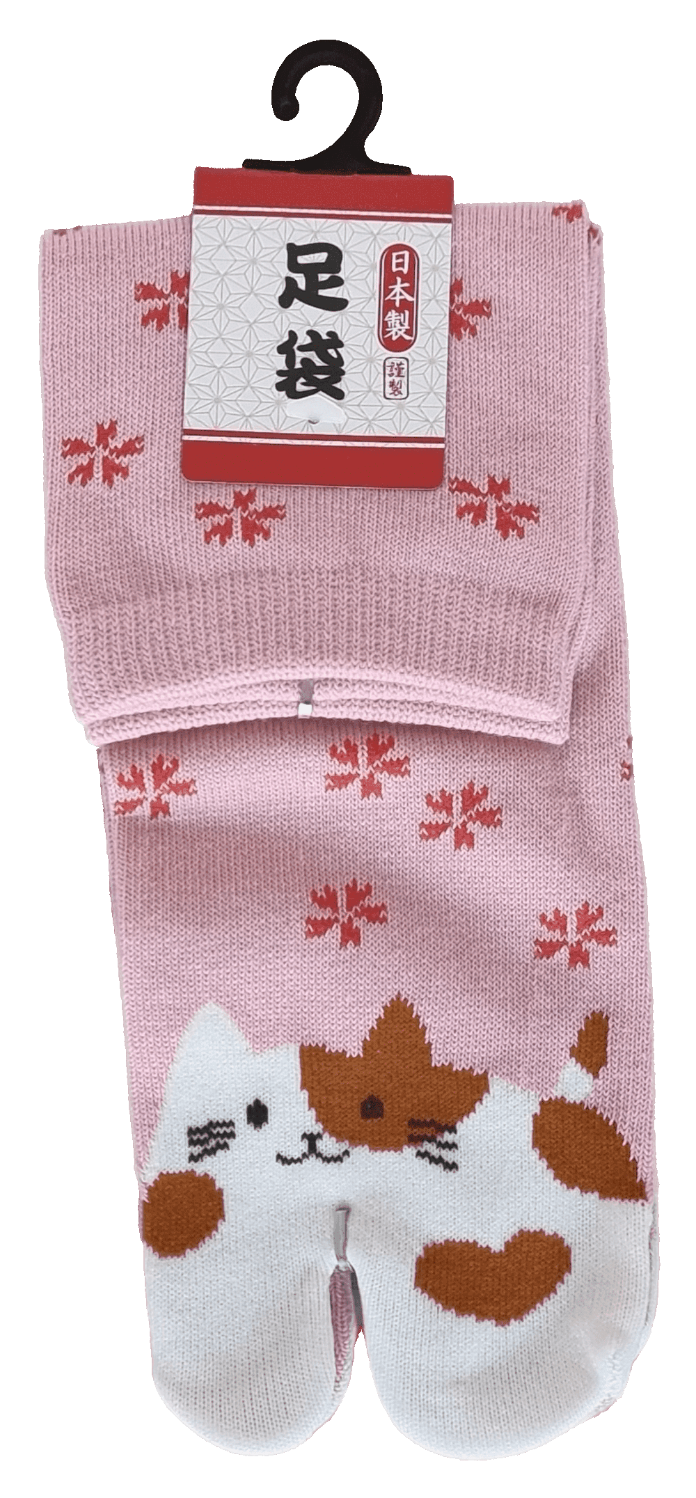 Tabi Socken Zehensocken Katze rosa