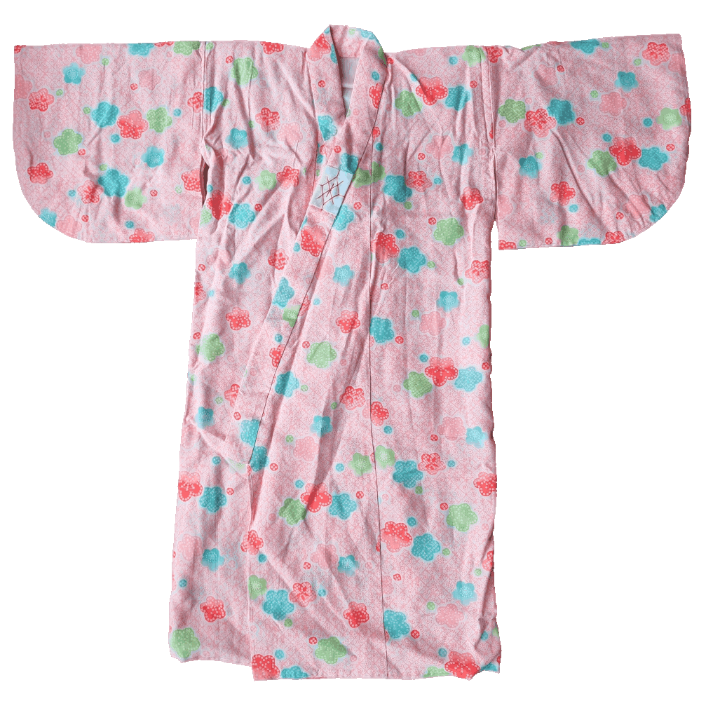 Kinder Kimono Set rosa mit Blüten Kimono