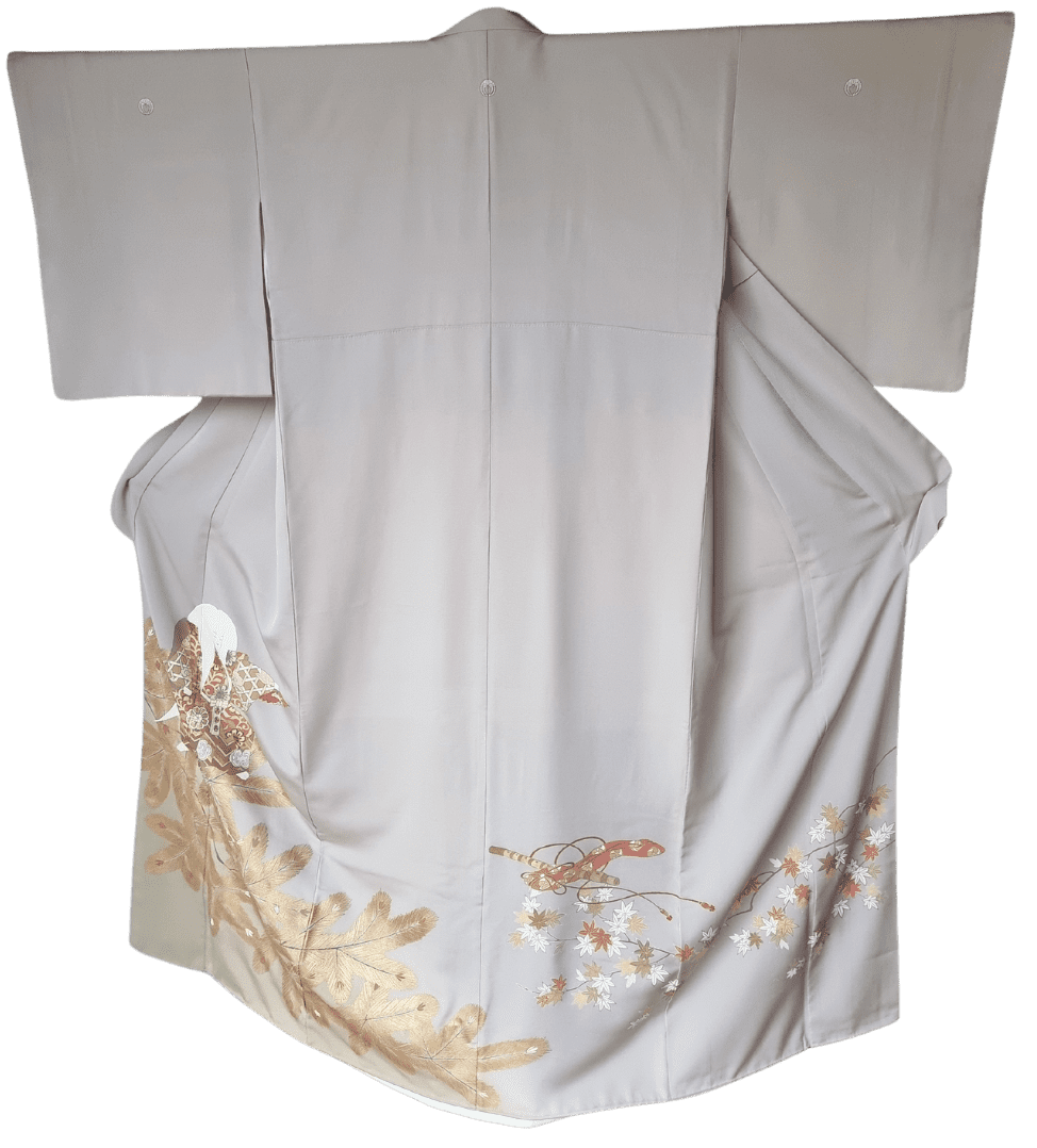 Vintage Iro-Tomesode Kimono Damen Noh Theater