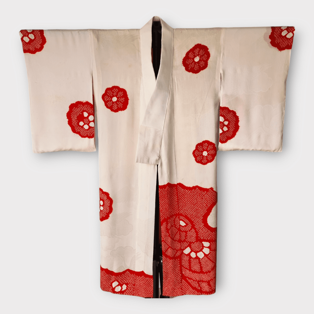 Vintage Naga-Juban Unterkimono Shibori