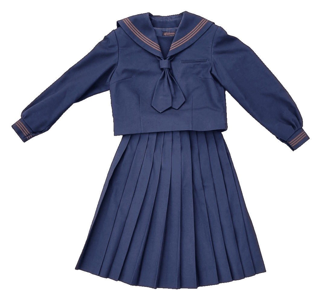 2 teiliges Set einer blauen japanischen Matrosen Schuluniform für Mädchen