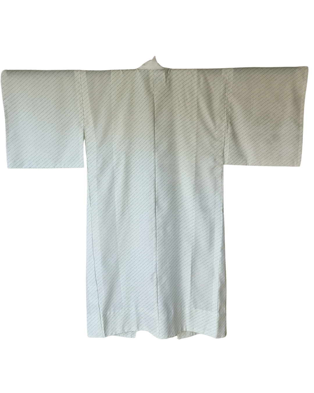 Vintage Naga-Juban Unterkimono creme mit blauen Blüten