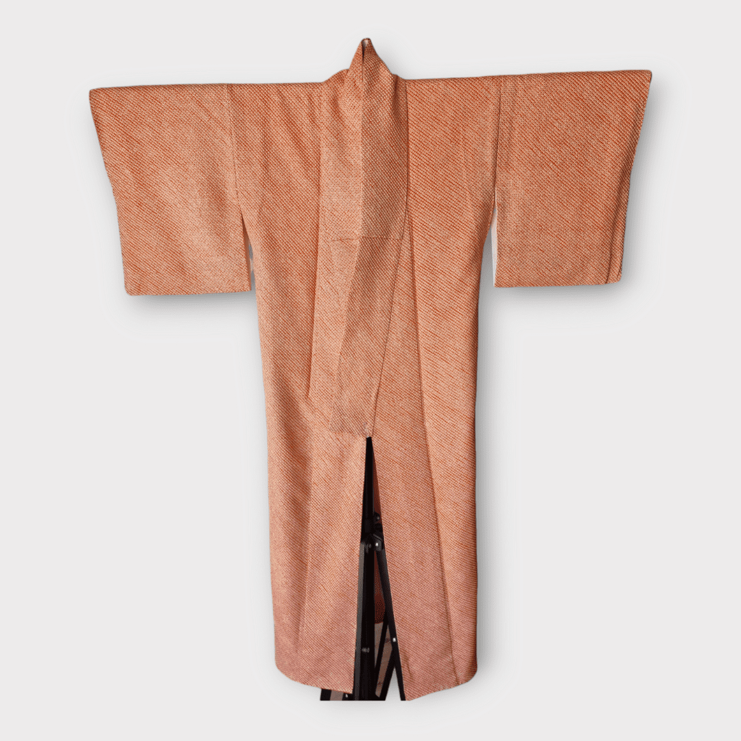 Vintage Damen Kimono Shibori Rosa Grün