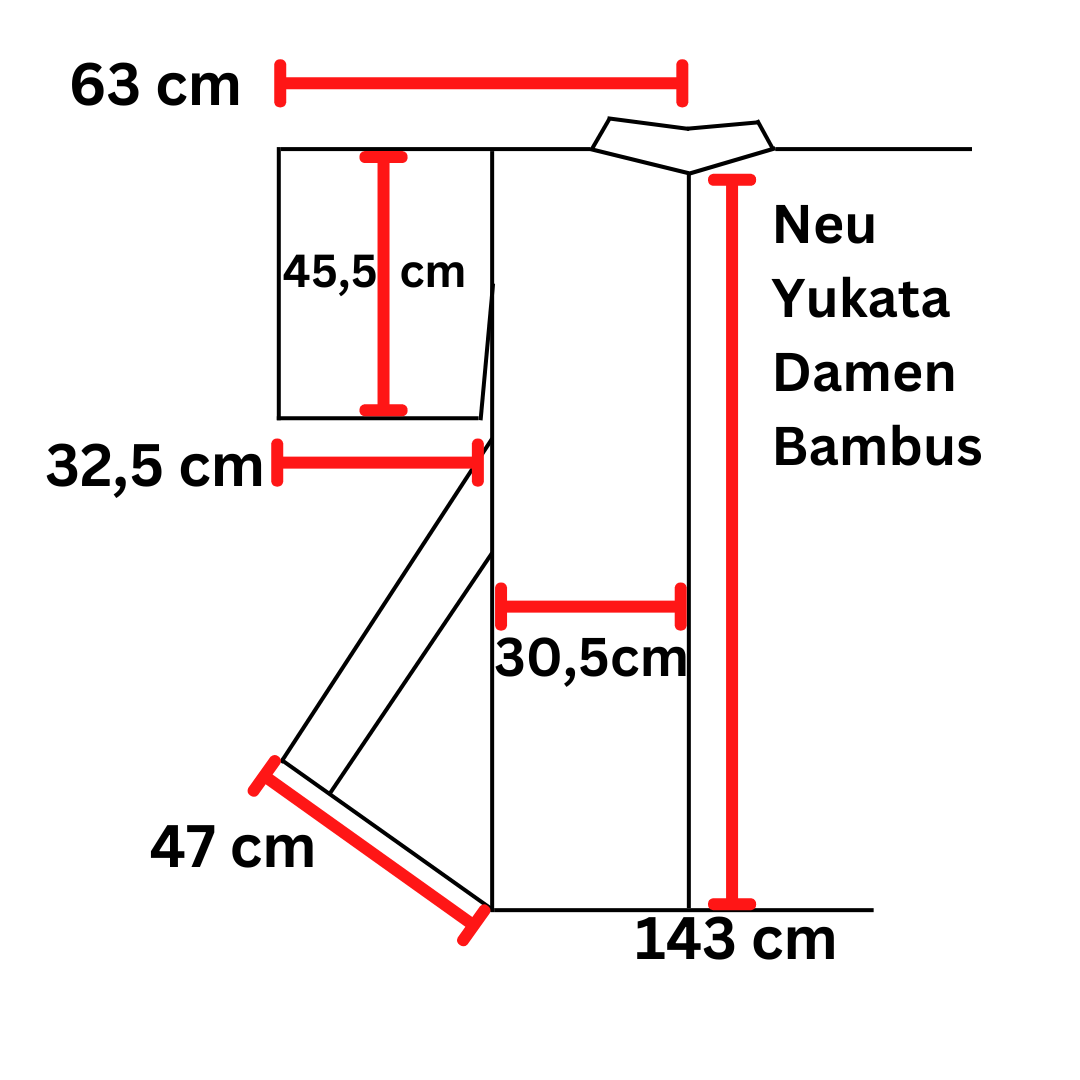 Damen Yukata Bambus