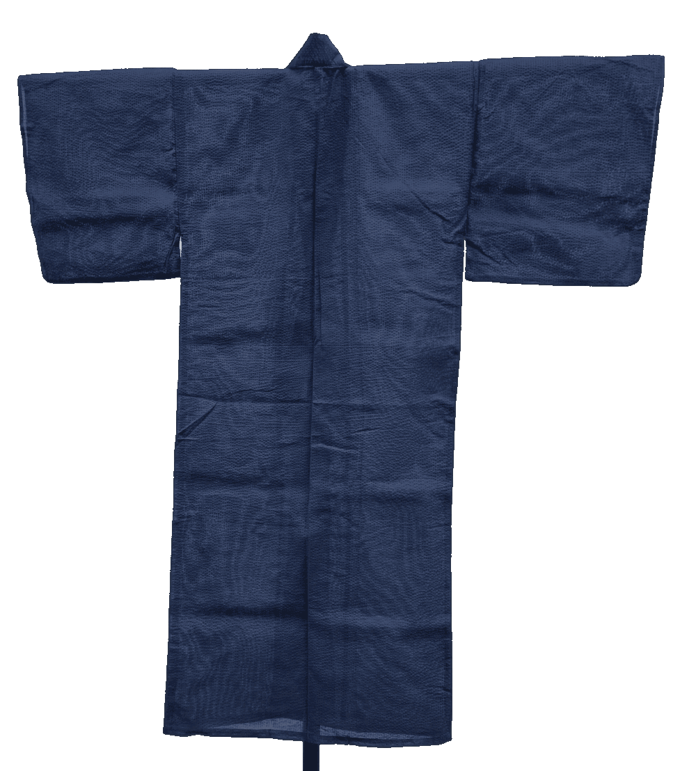 Rückseite Yukata Herren neu blau