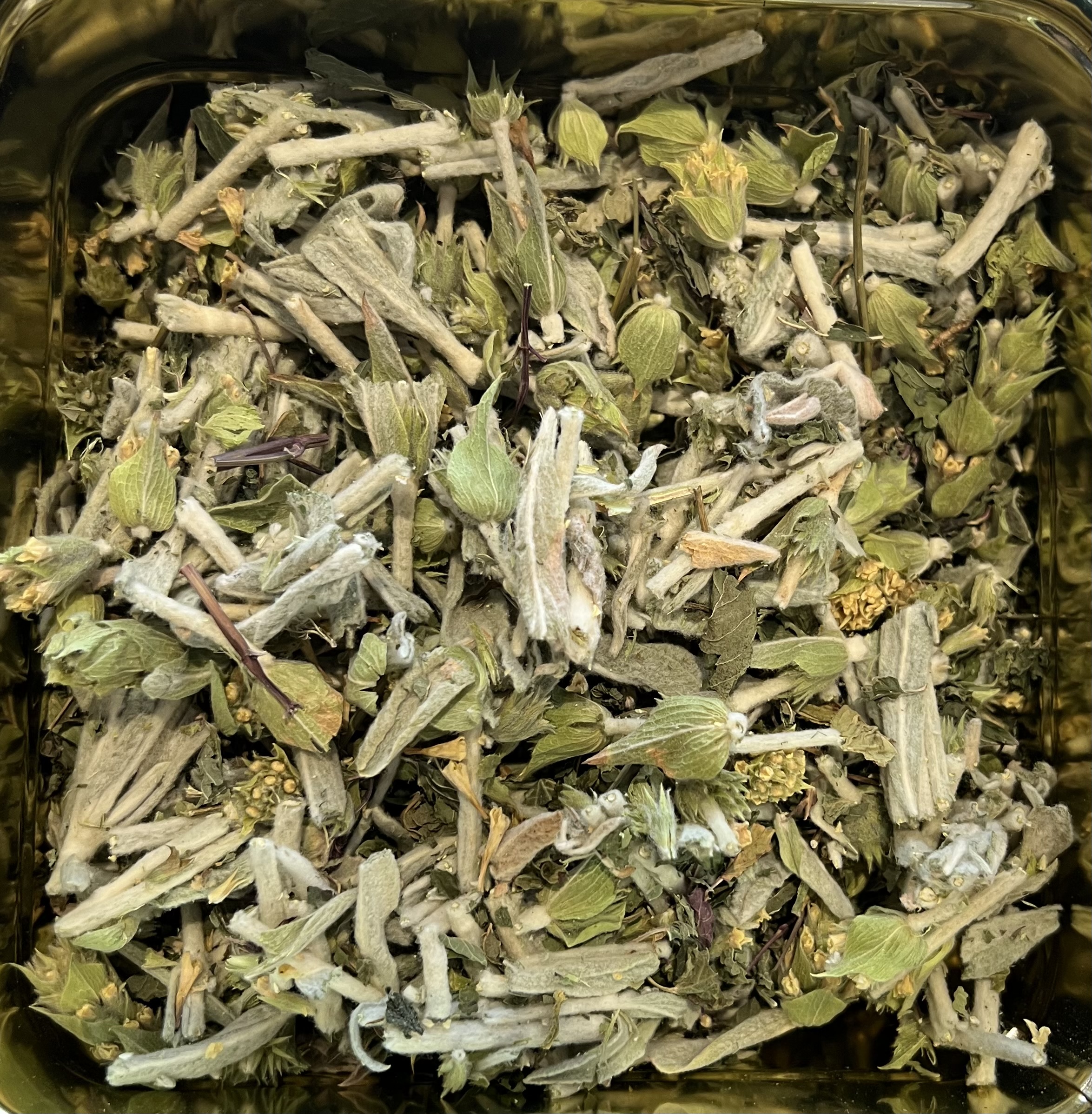Infusión de hierbas Gr. Mezcla de té de montaña con menta orgánica