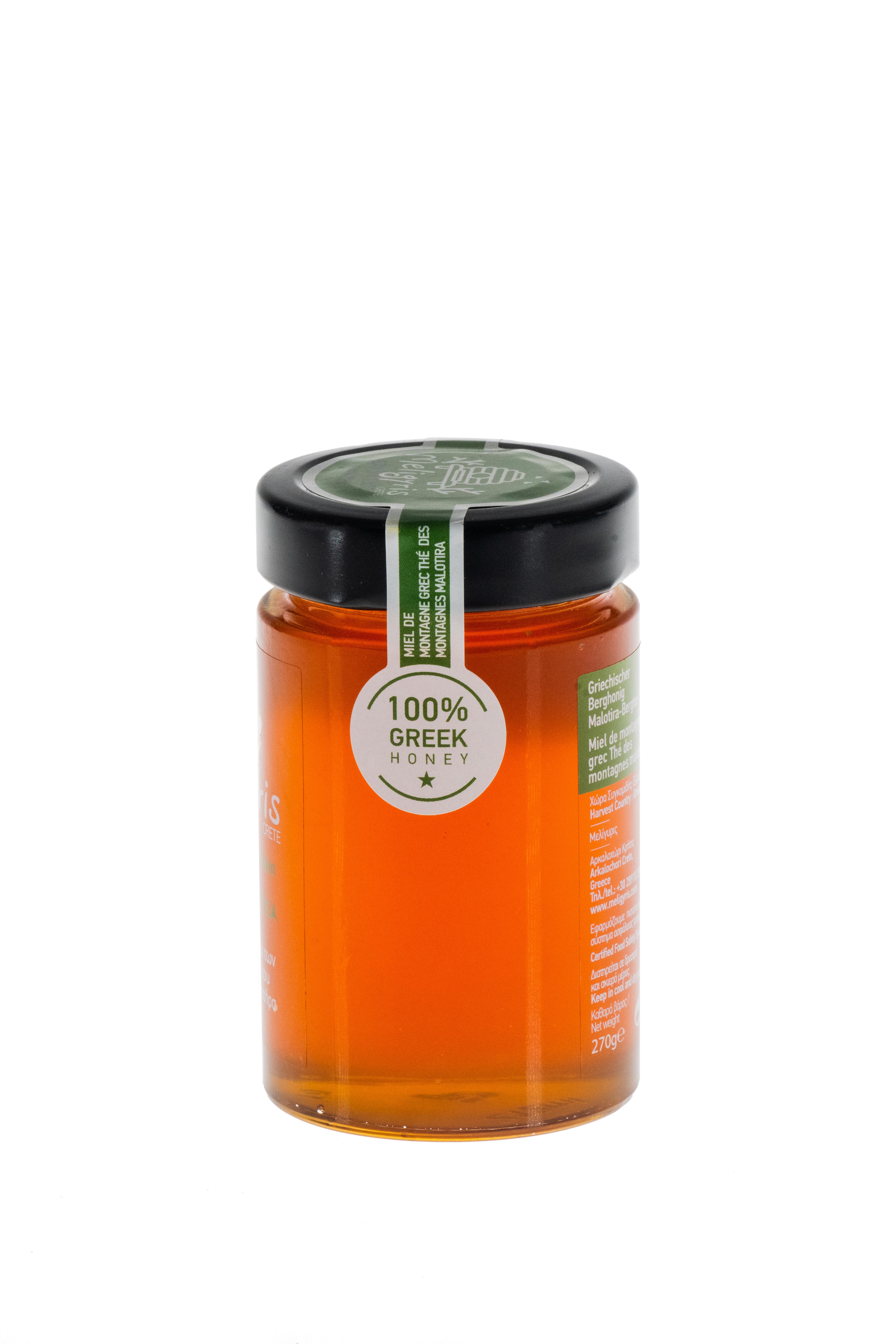 Miel de montaña griega, té de montaña Malotira 270 gr.