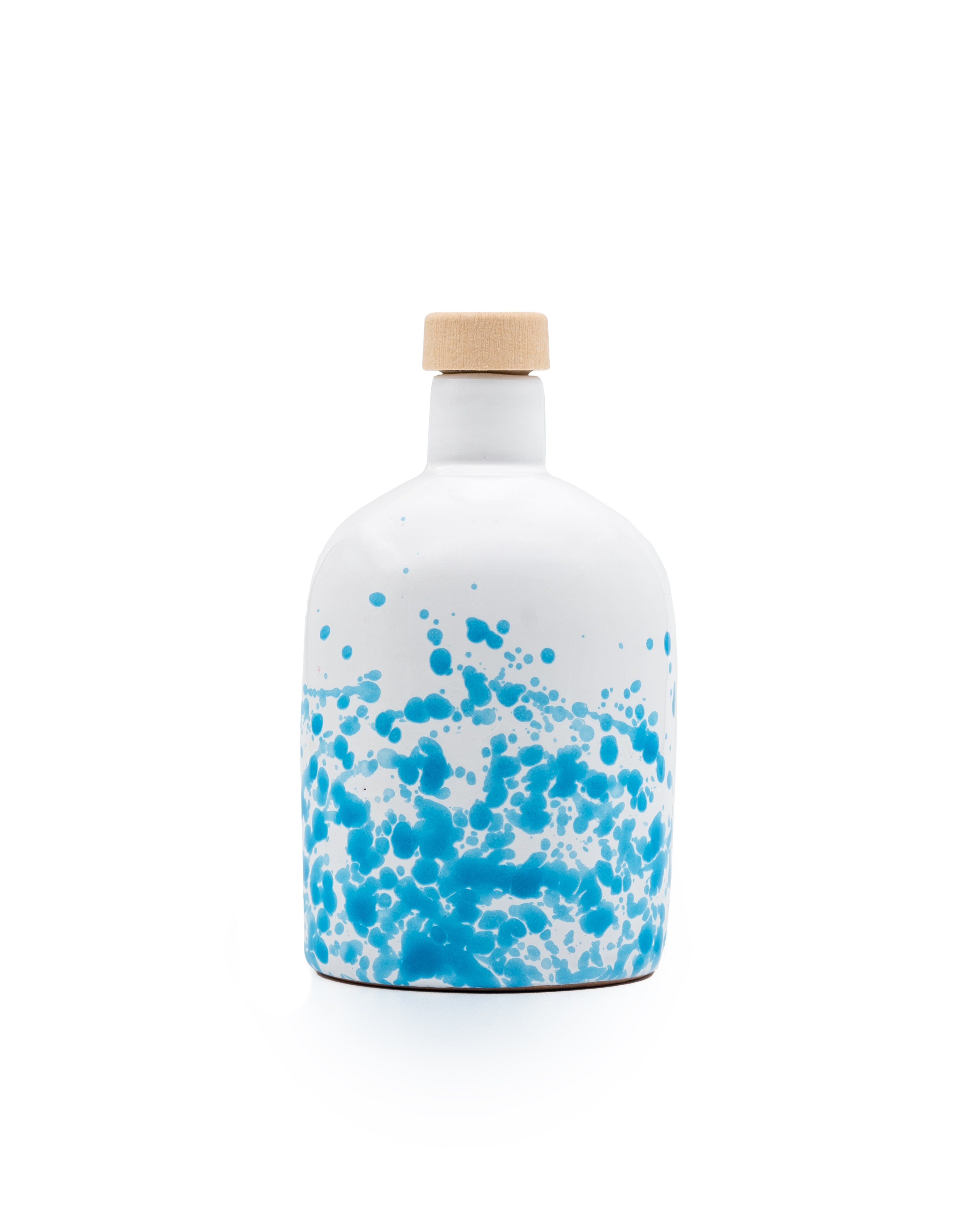 ALLEGRO natif Huile d'olive extra vierge biologique, filtrée, bouteille en céramique bleue de 500 ml.