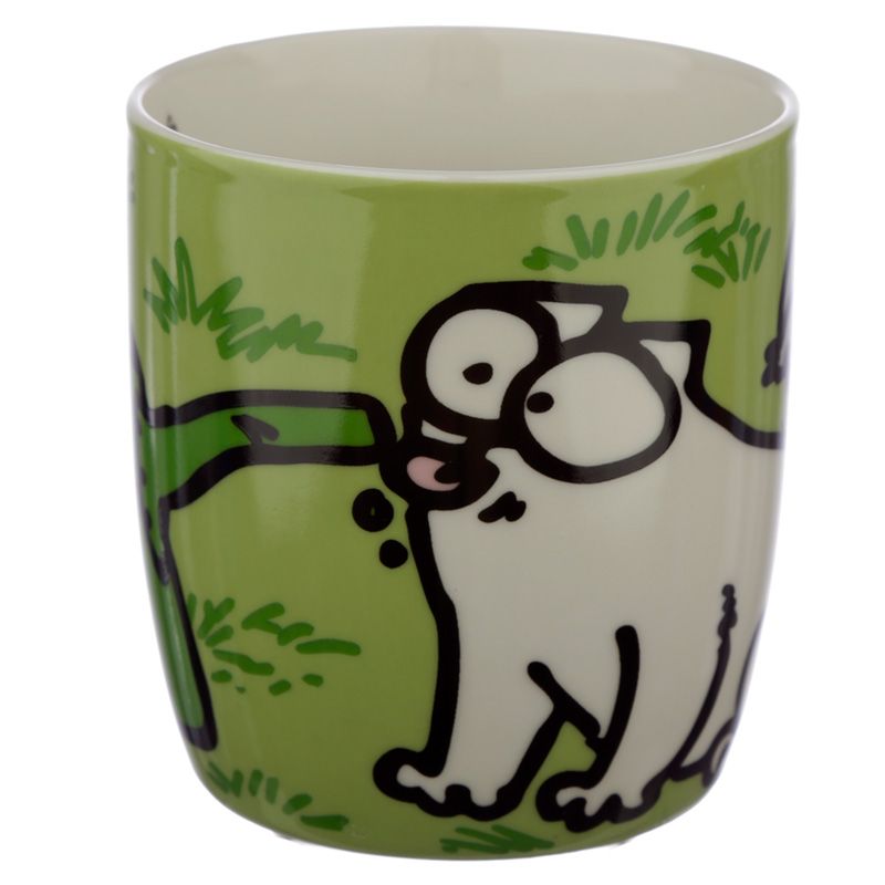 Simon's Cat Katze grüne Tasse aus Porzellan 300ml