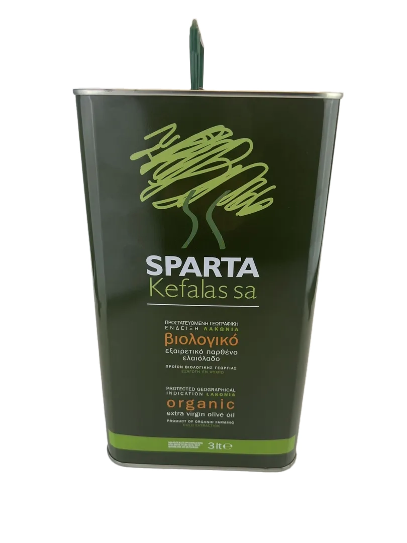 Sparta Kefalas "THERAPNI" Natives Bio-Huile d'olive extra vierge, non filtrée, bidon de 3L