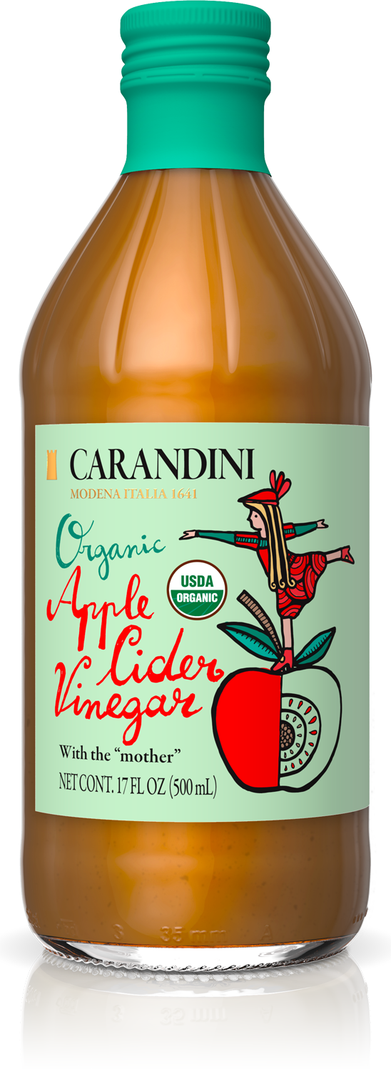 CARANDINI Bio Vinaigre de cidre de pomme naturellement trouble avec mère de vinaigre 500 ml