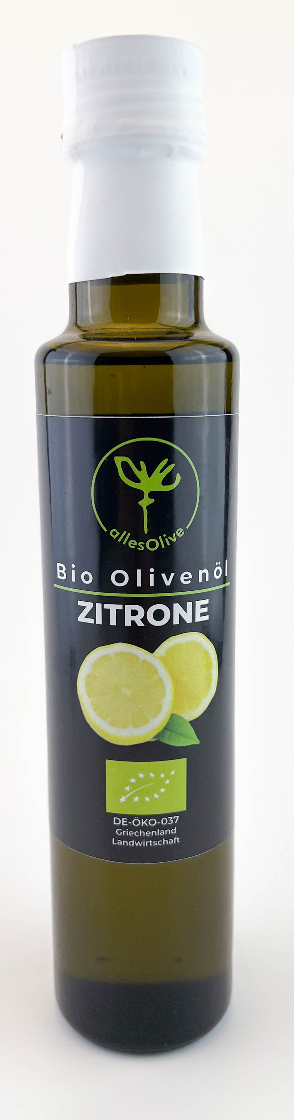 Natives Bio-Olivenöl extra mit Zitrone, 250ml