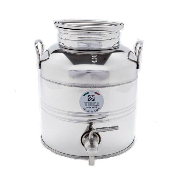Stainless steel container 5 liters without stand