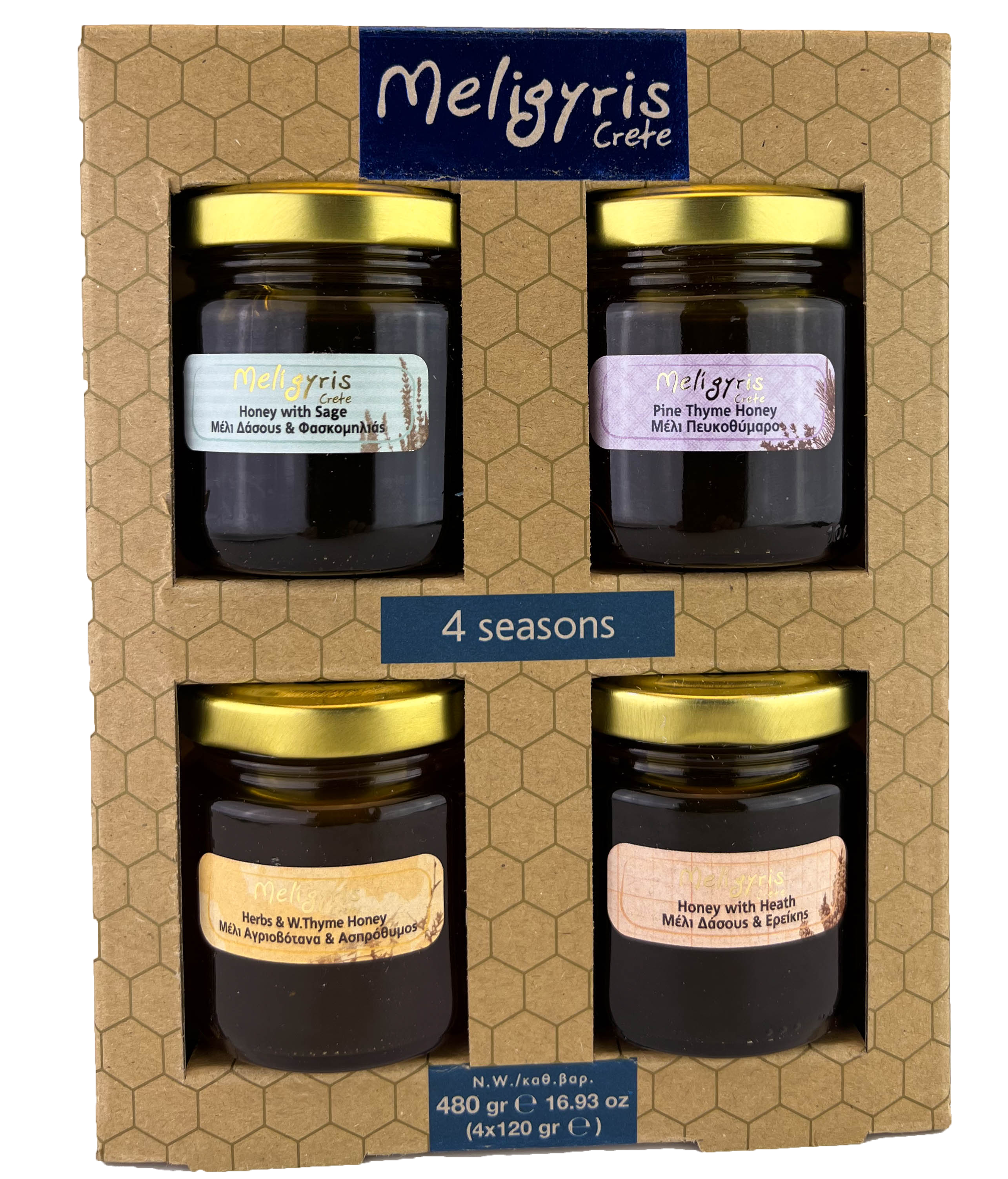 Set of honey from 4 seasons 4x120 g