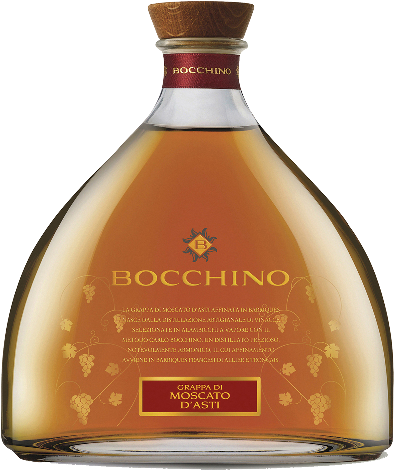 Bocchino Grappa Moscato d'Asti affinata in Barriques