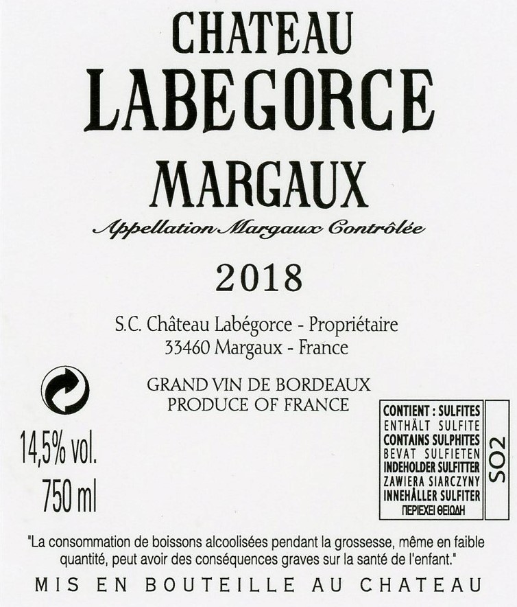 Chateau Labegorce 2018