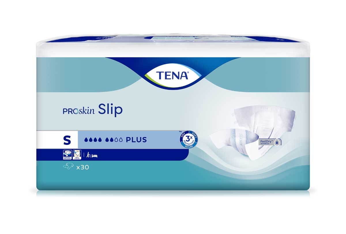 TENA Slip PLUS - Inkontinenzwindeln - SMALL 30 Stück Packung