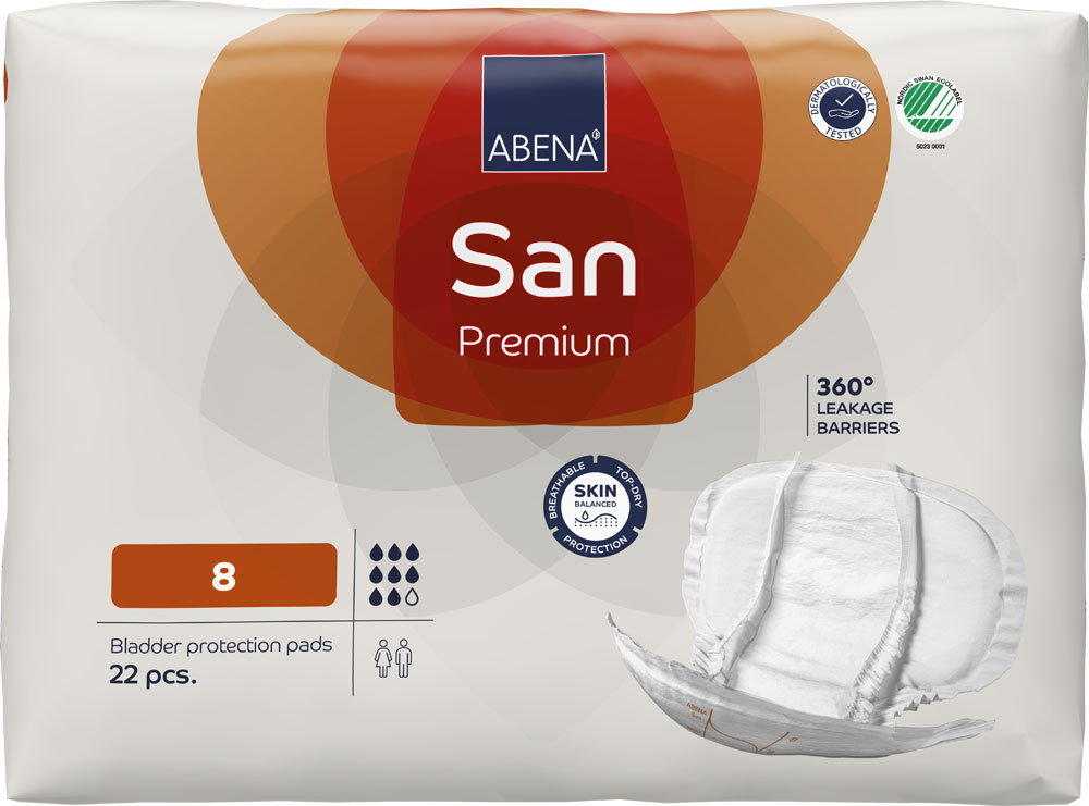 ABENA San PREMIUM Nr. 8 - Inkontinenz Vorlagen - 2.500ml (22 St. Packung)