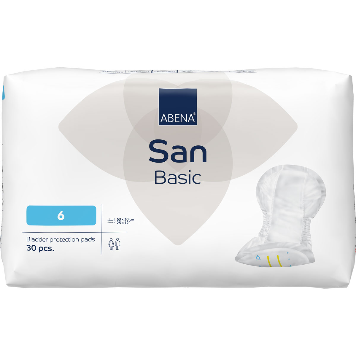 ABENA San Basic 6 - Inkontinenz-Vorlagen - Saugkraft: 1.300ml 4x30 St. Karton ABENA San Basic 6 - Inkontinenz-Vorlagen - Saugkraft: 1.300ml - 30 Stück Pack
