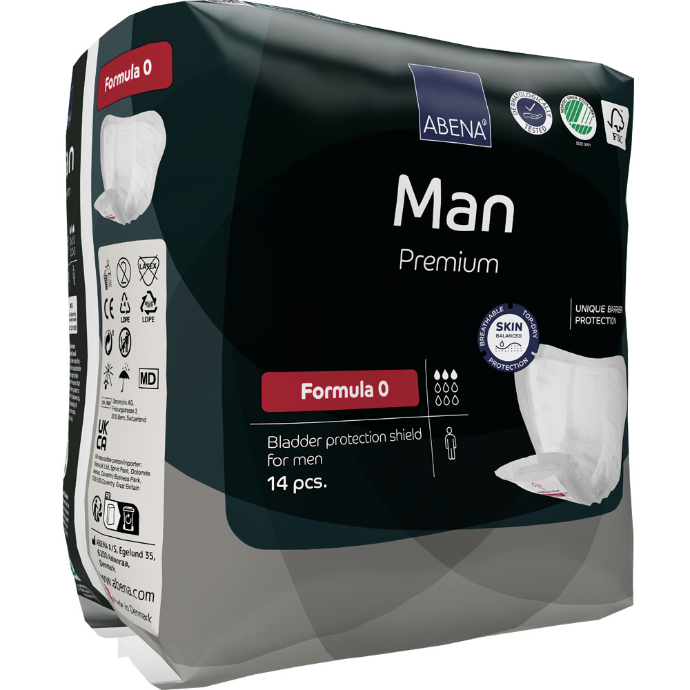 ABENA Man Formula 0 Premium - Inkontinenzeinlagen für den Mann - 250ml - 14 Stück