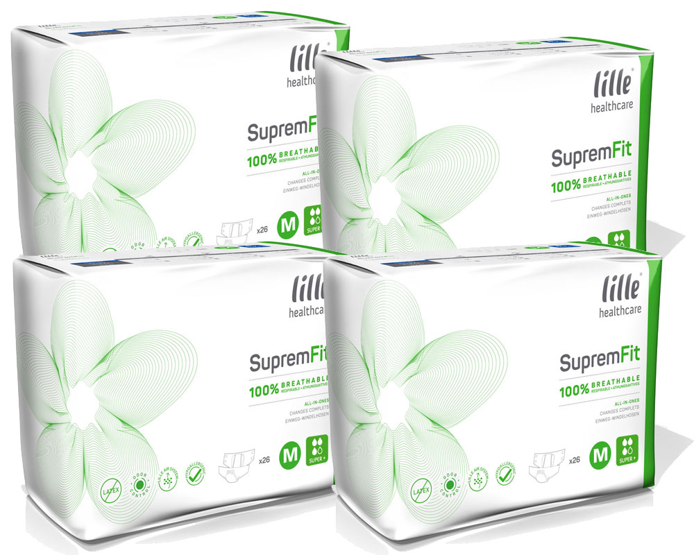LILLE Suprem Fit - SUPER - Inkontinenzwindeln - MEDIUM (M) - 88 Stück Karton