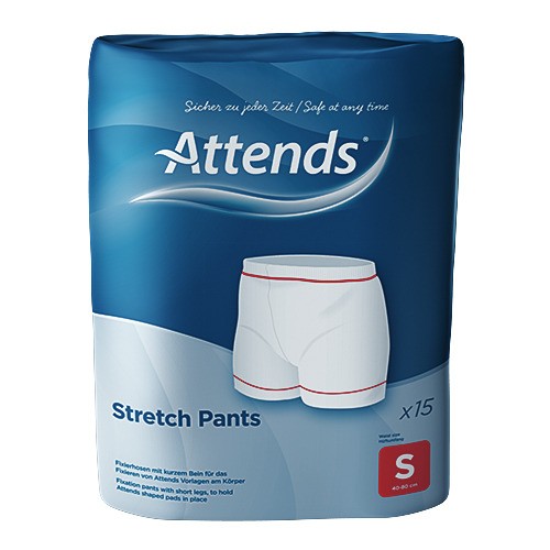 ATTENDS Stretch Pants - Netzhosen mit Beinansatz - 15er Pack - S