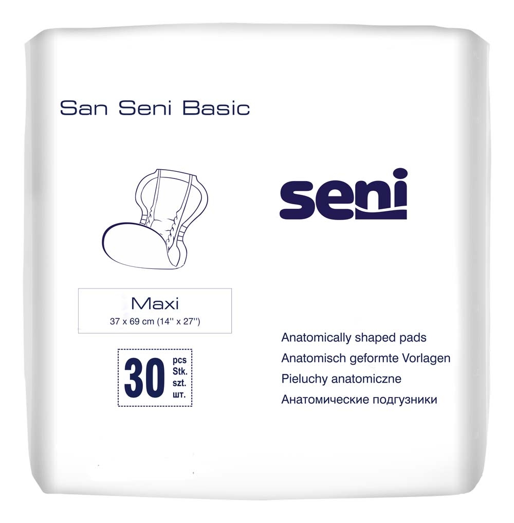 San Seni Basic - MAXI - Inkontinenz-Vorlagen - (3x30) 90 Stück