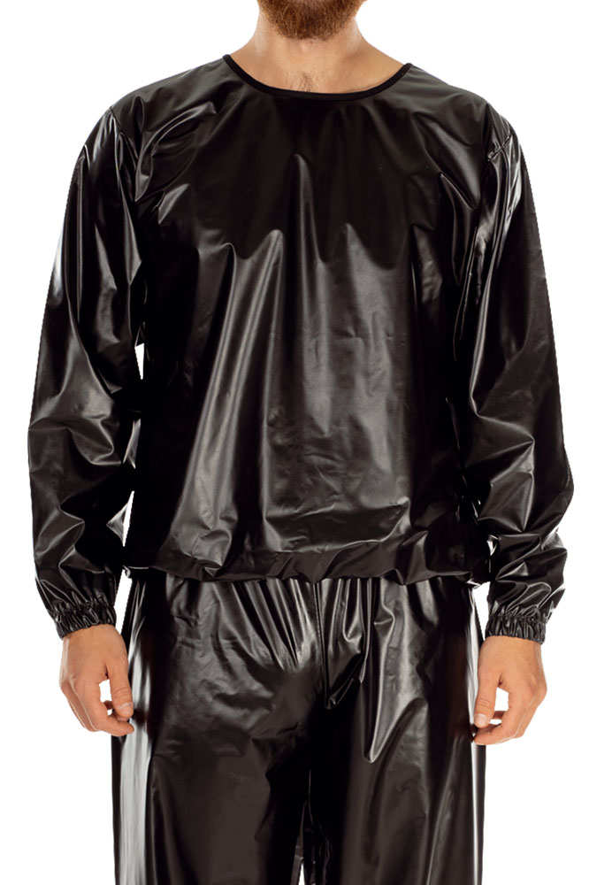 Suprima PVC-Schlafanzug, nur Oberteil - No. 9611 XL schwarz