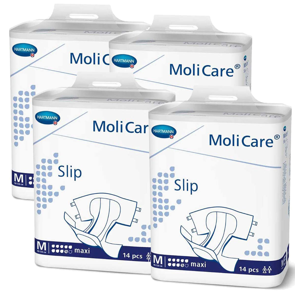 HARTMANN MoliCare® Slip (MAXI 9 Tropfen) MEDIUM (M) Windel mit Außenfolie - 4x14 Stück HARTMANN MoliCare® Slip (MAXI 9 Tropfen) MEDIUM (M) Windel mit Außenfolie - 4x14 Stück