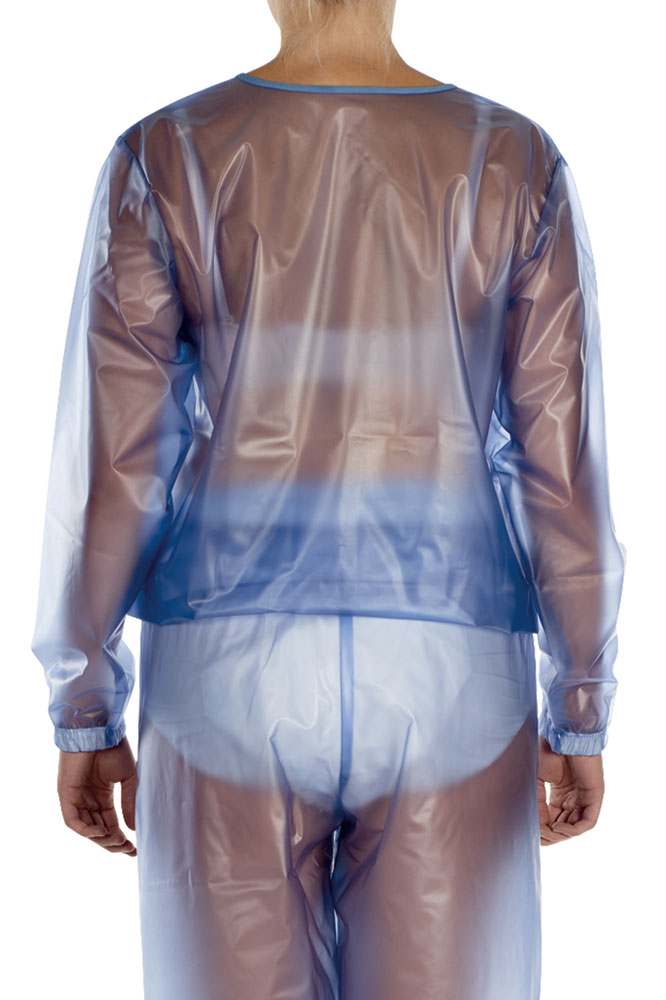 Suprima PVC-Schlafanzug, nur Oberteil - No. 9611 XL blau transparent