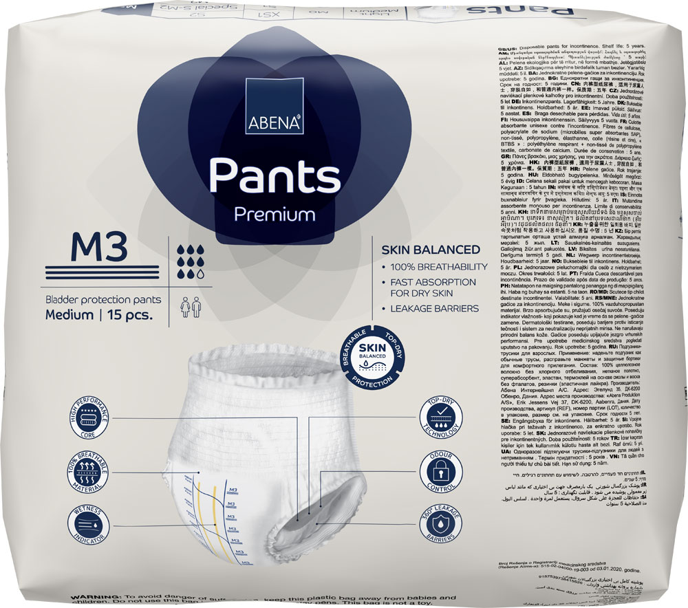 ABENA Pants Premium Medium (M3) Saugstärke 3 - 15 St. Packung